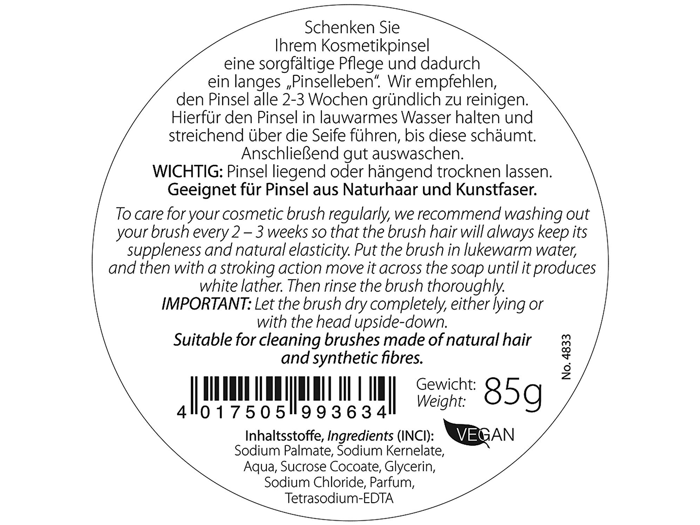 סבון לניקוי וטיפוח מברשות של דה וינצ'י