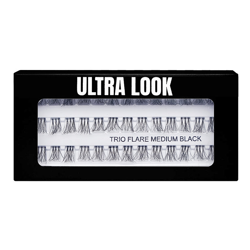 Ultra Look Trio Flare Medium Black ריסים טריו מדיום שחור לאיפור מקצועי | עדה לזורגן