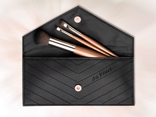 ערכת 3 מברשות איפור | Da Vinci Satin