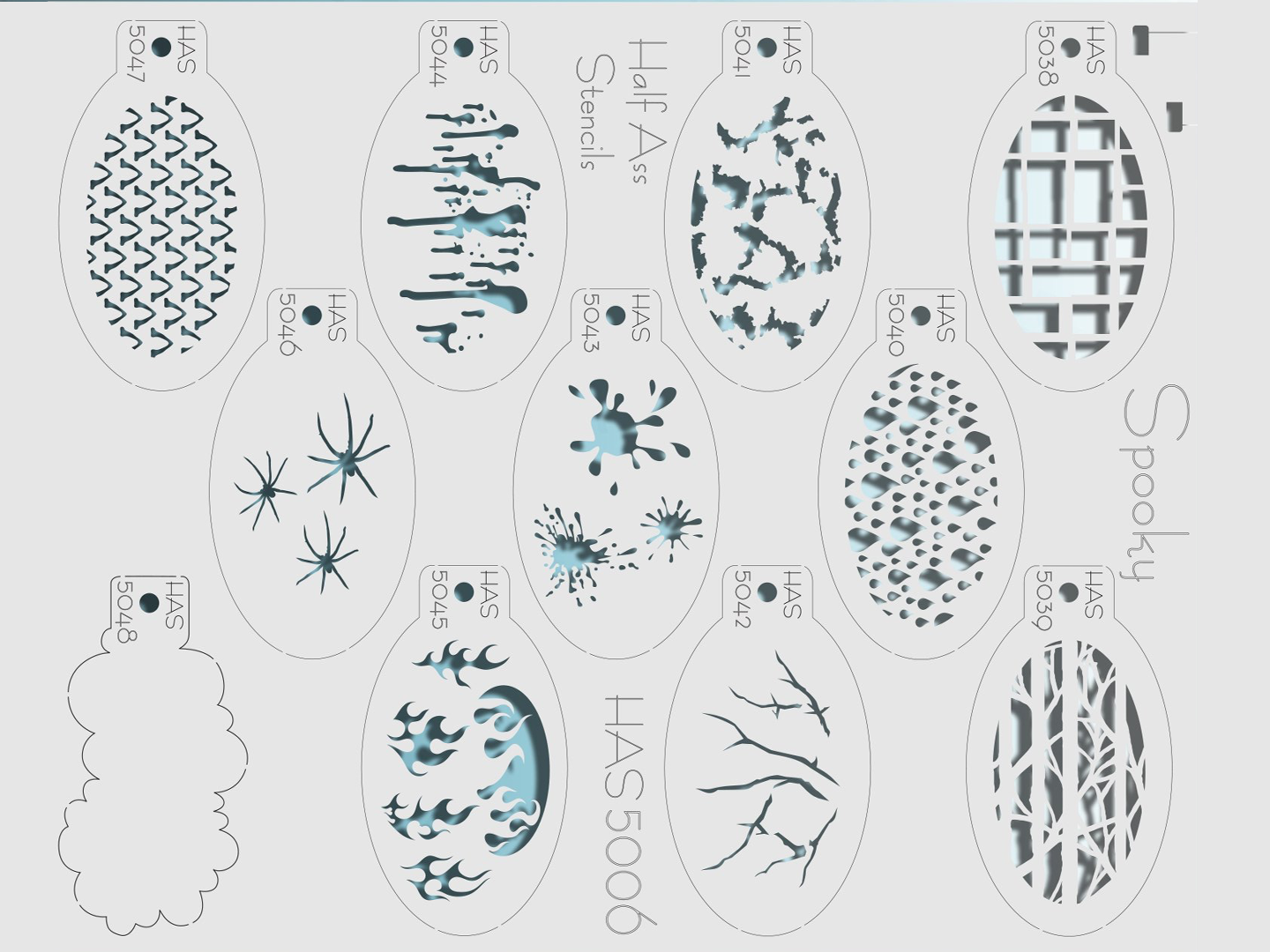 סט של 11 שבלונות לאיפור פנים וגוף BAMS HAS