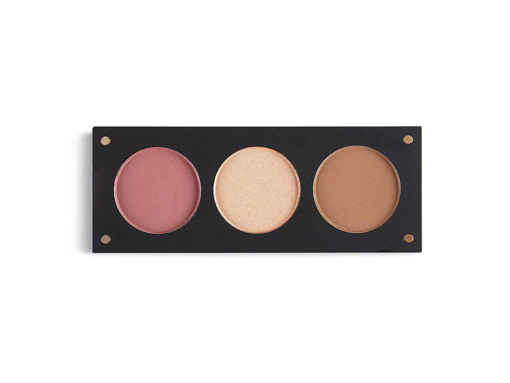 פלטת איפור המאחדת הייליטר, ברונזר וסומק מבית אינגלוט INGLOT CHEEK ME UP! FACE PALETTE