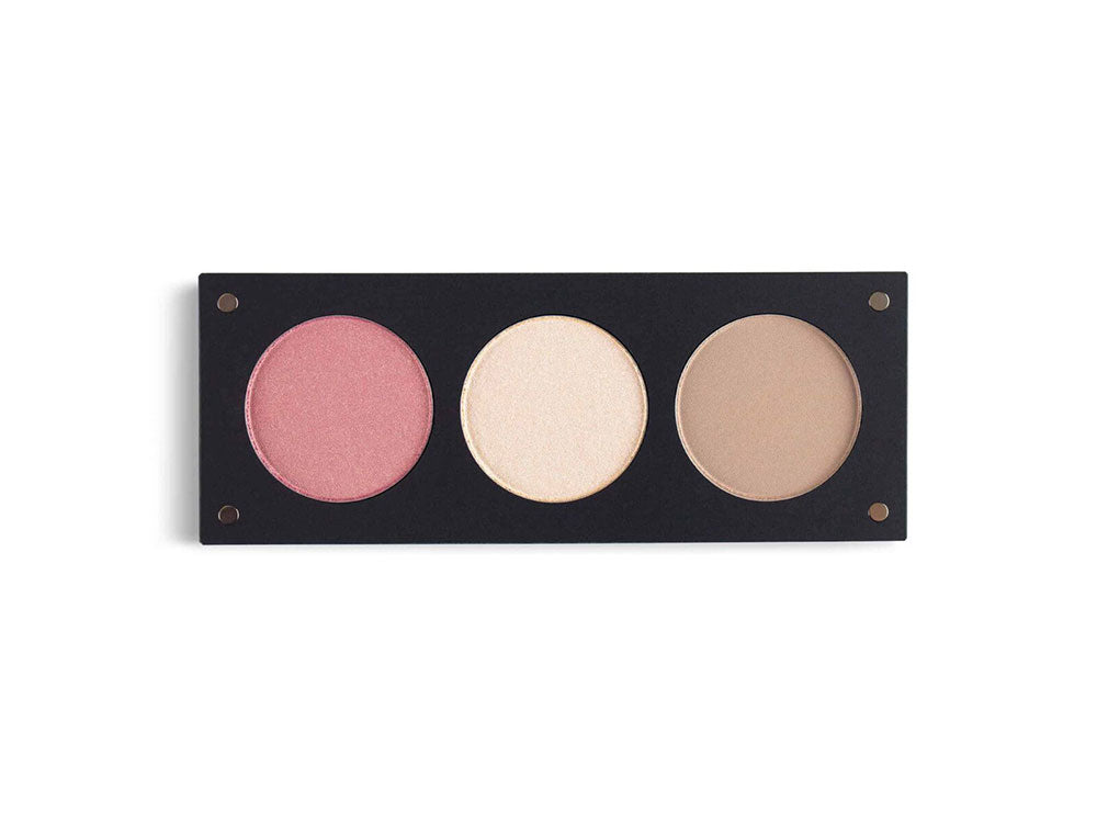 פלטת איפור המאחדת הייליטר, ברונזר וסומק מבית אינגלוט INGLOT GLOWOW FACE PALETTE