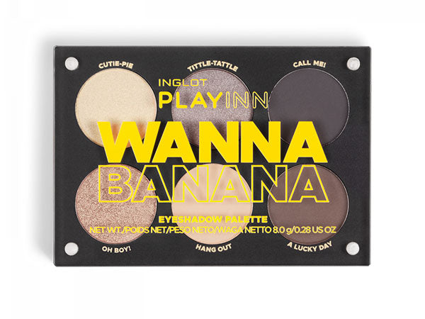 INGLOT Playinn Wanna Banana Eye Shadow Palette לפלטה מגנטית ייחודית המכילה 6 צלליות לאיפור מקצועי מבית אינגלוט