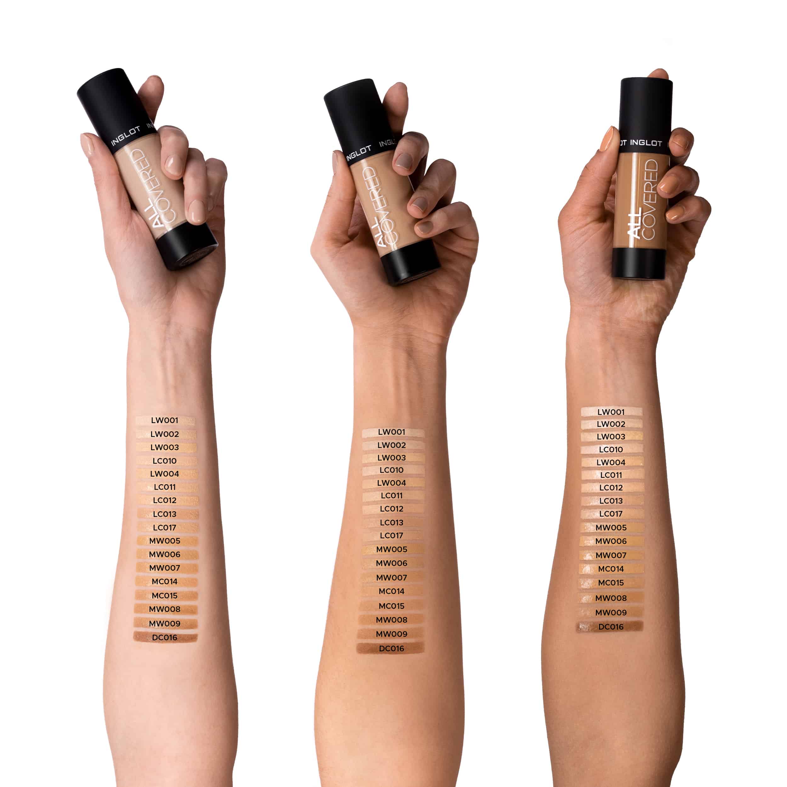 INGLOT ALL COVERED FACE FOUNDATION | מייק אפ עם גימור קורן וטבעי