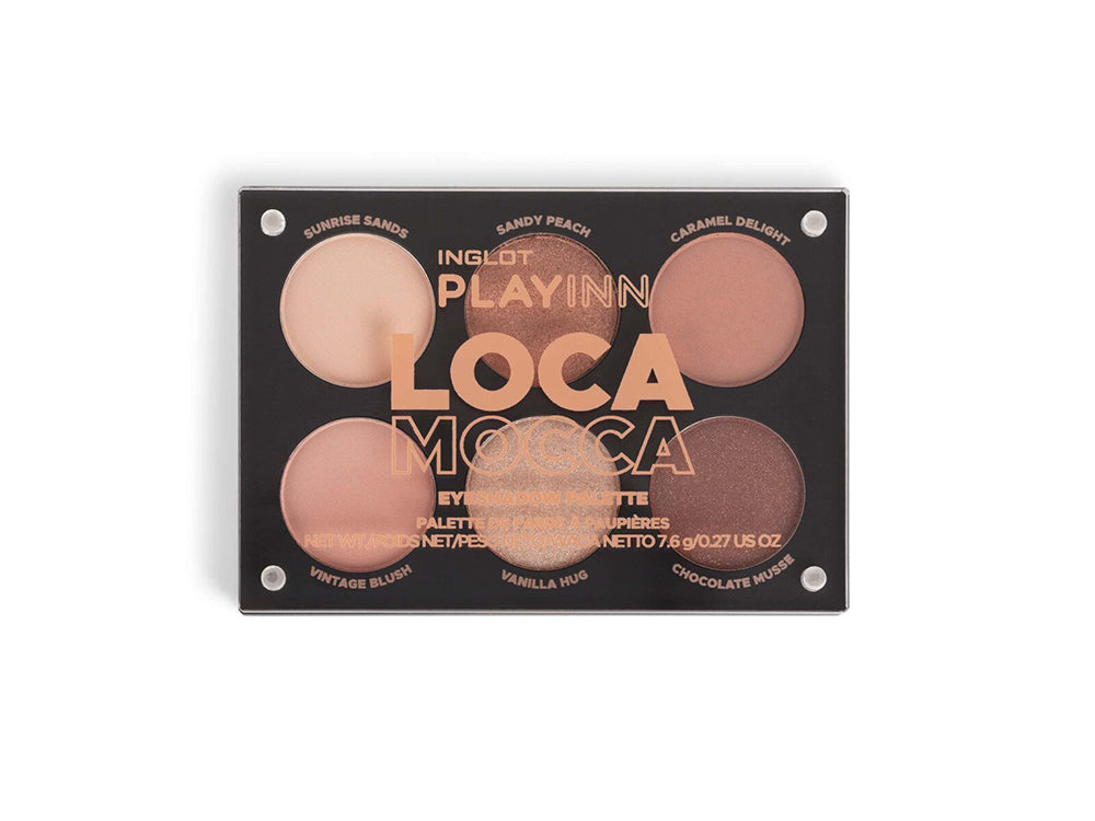 INGLOT Playinn Loca Mocca Eye Shadow Palette לפלטה מגנטית ייחודית המכילה 6 צלליות לאיפור מקצועי מבית אינגלוט