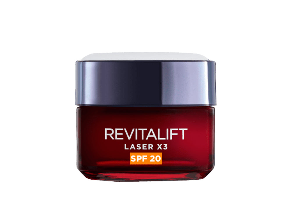 L'OREAL Revitalift  Laser X3 SPF20 Day Cream קרם פנים רוויטליפט לייזר מקדם הגנה 20 מבית לוריאל