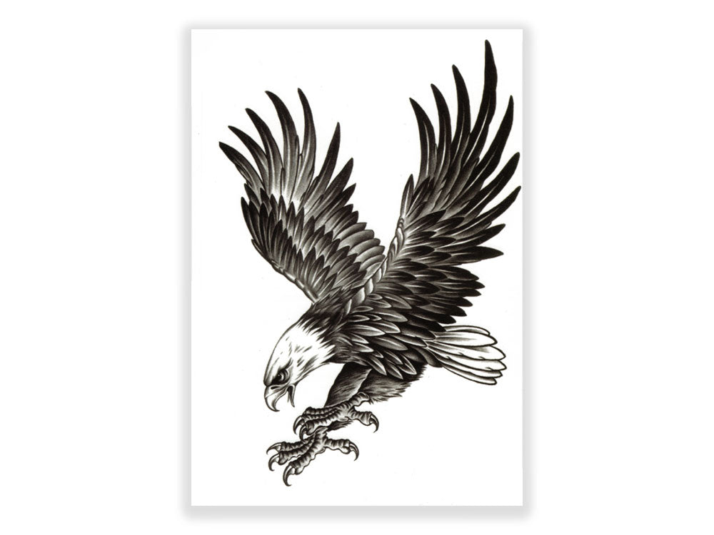 תעתוע קעקוע זמני גדול - נשר