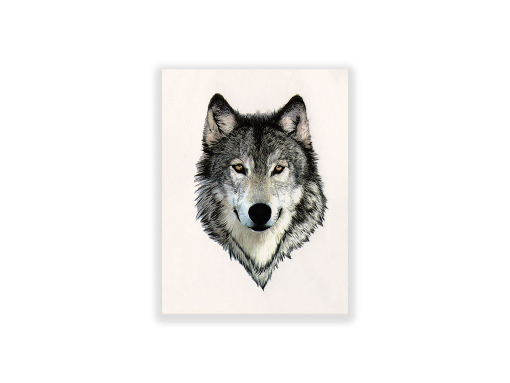 תעתוע קעקוע זמני בינוני - זאב ריאליסטי