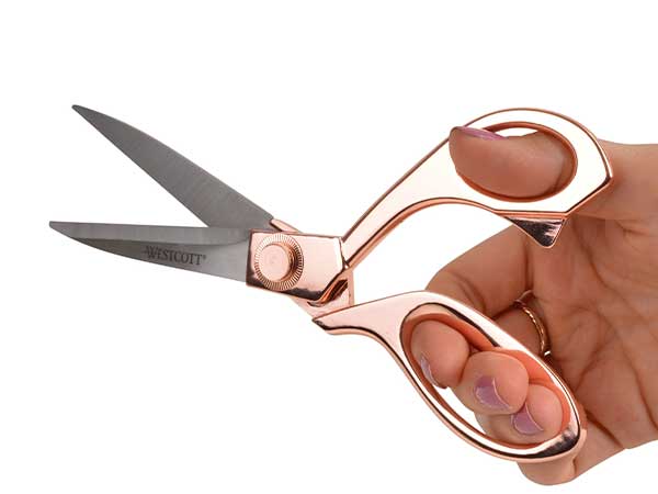 מספריים מקצועיות לעיצוב אופנה בצבע זהב ורוד