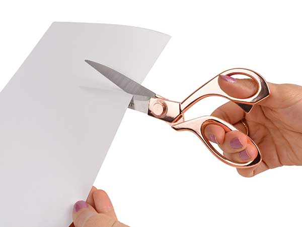 מספריים מקצועיות לעיצוב אופנה בצבע זהב ורוד