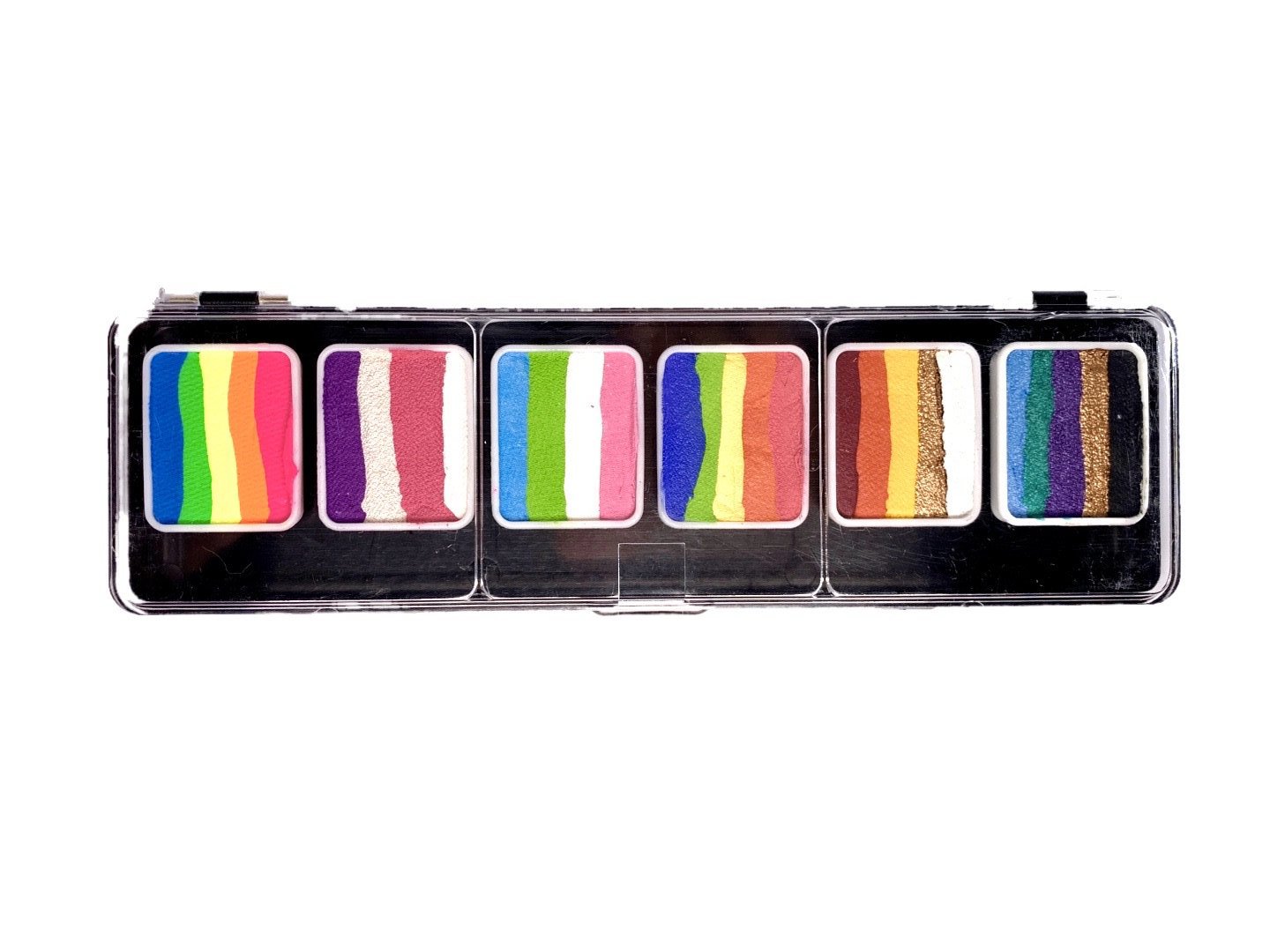 פלטה לציורי פנים וגוף סט 6 קשתות 36 ג’ – צבעי קשת 1