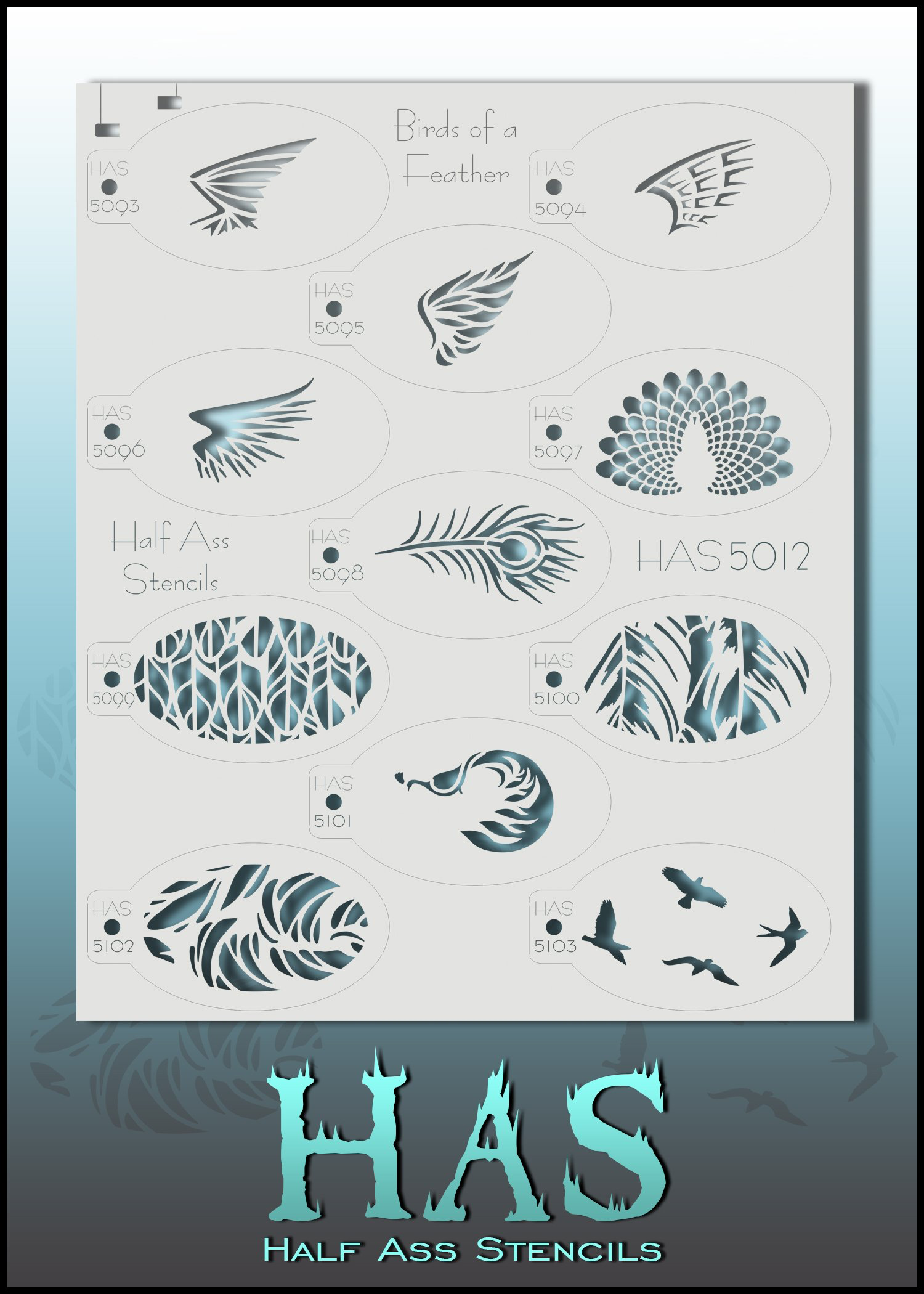 סט של 11 שבלונות לאיפור פנים וגוף BAMS HAS