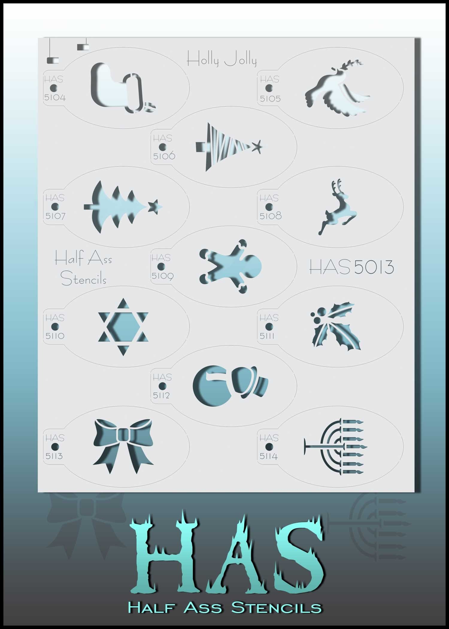 סט של 11 שבלונות לאיפור פנים וגוף BAMS HAS