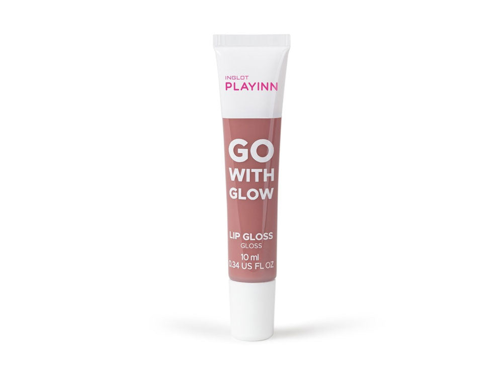 INGLOT PLAYINN Go With Glow Lip Gloss גלוס למראה זוהר ושפתיים רכות מבית אינגלוט