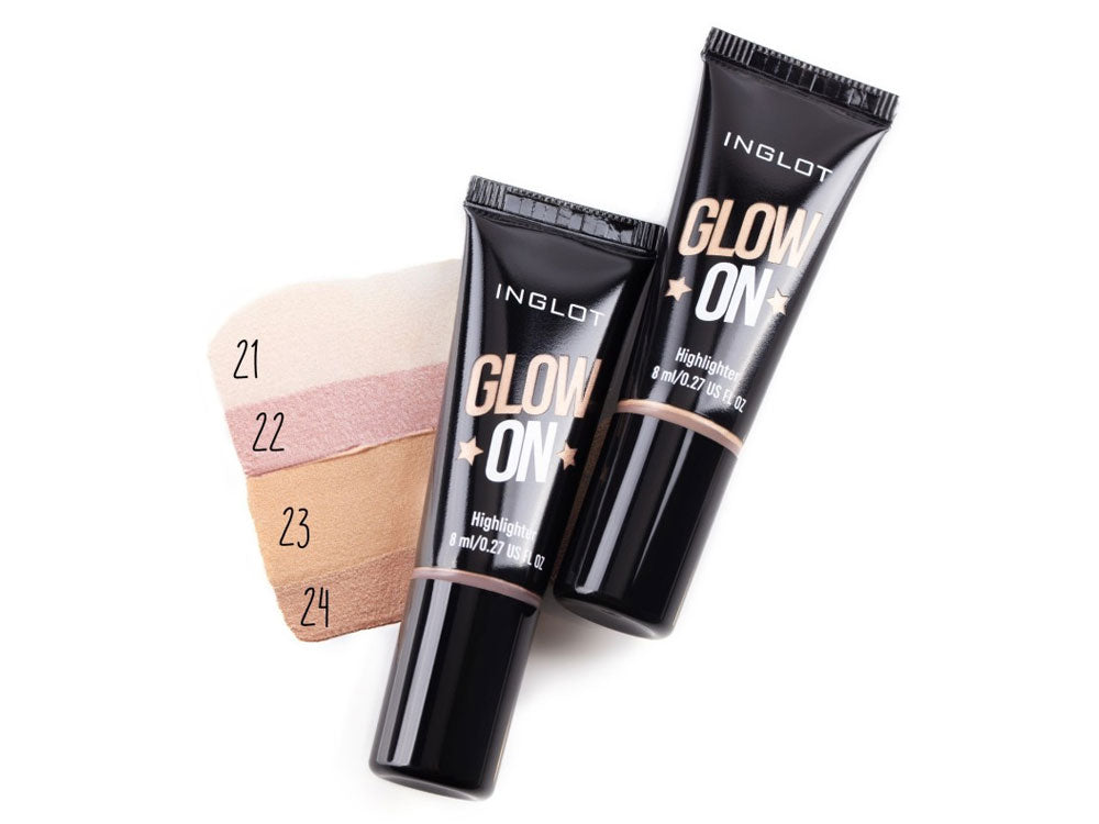 Inglot Glow On Highlighter הייליטר למראה זוהר ואיפור מקצועי מבית אינגלוט