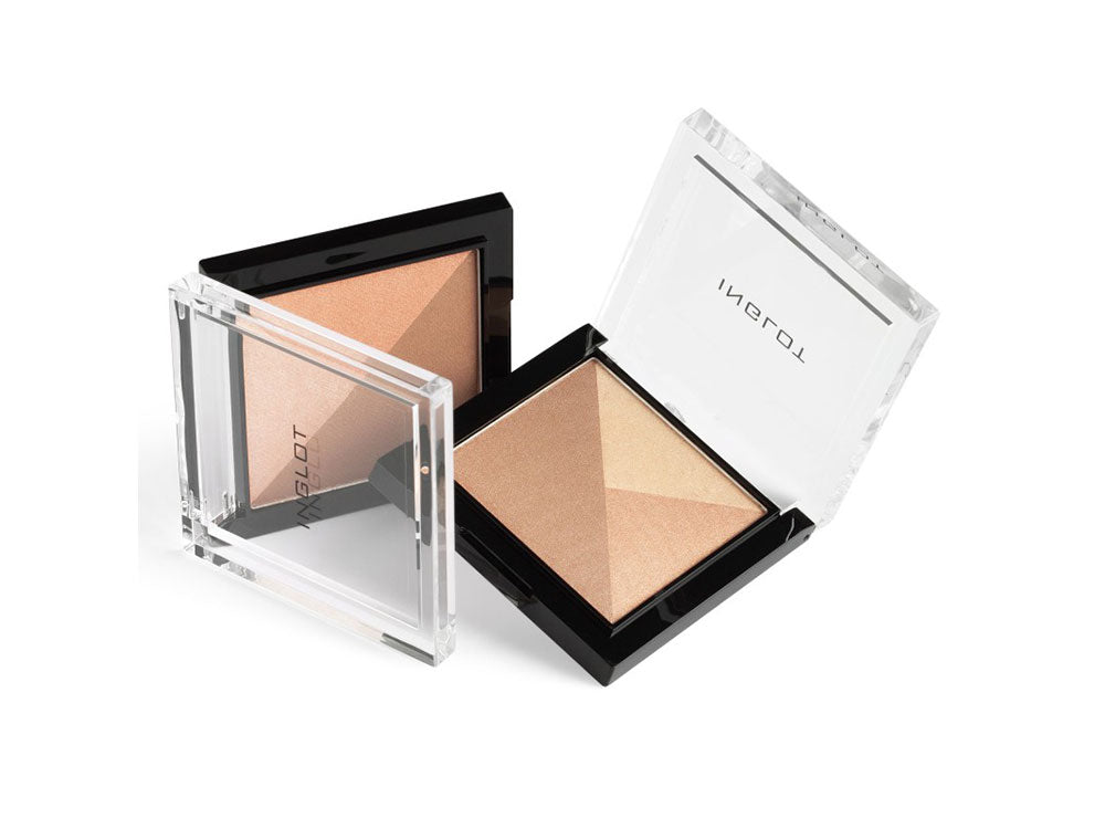 פודרה ברונזר והיילייטר לאיפור מקצועי מבית אינגלוט  Multicolor Highliter and Bronzer Powder