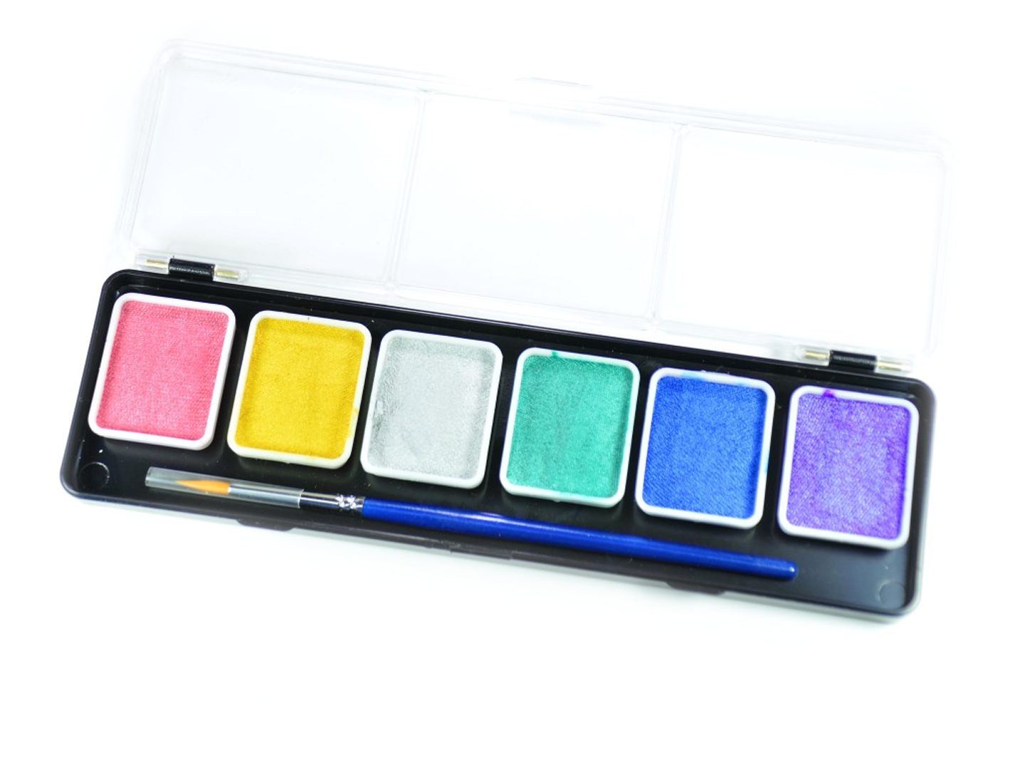 פלטה לציורי פנים וגוף סט 6 צבעים מטאלים 36 ג