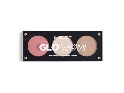 פלטת איפור המאחדת הייליטר, ברונזר וסומק מבית אינגלוט INGLOT GLOWOW FACE PALETTE