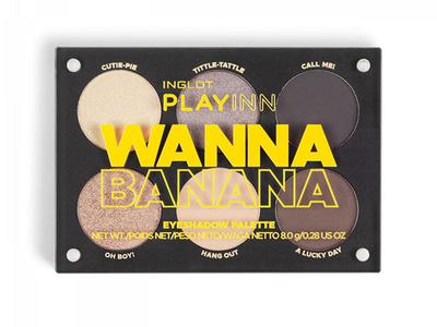 INGLOT Playinn Wanna Banana Eye Shadow Palette לפלטה מגנטית ייחודית המכילה 6 צלליות לאיפור מקצועי מבית אינגלוט
