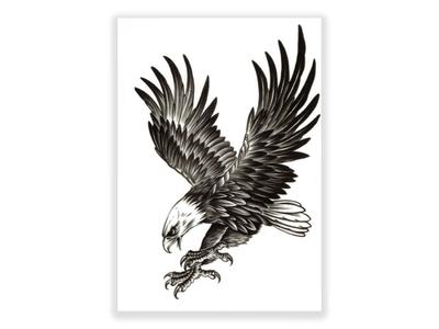 תעתוע קעקוע זמני גדול - נשר