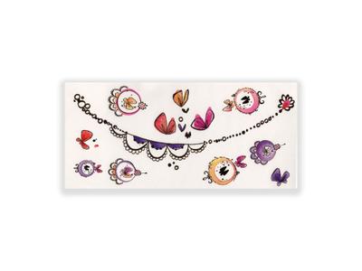 תעתוע קעקוע זמני בינוני צבעוני ילדים מיקס דמוי תכשיטים עדין אופנתי תחפושת