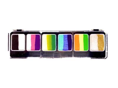 פלטה לציורי פנים וגוף סט 6 קשתות 36 ג’ – צבעי קשת 2