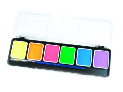 פלטה צבעי מים לאיפור פנים וגוף 36 ג – צבעי ניאון